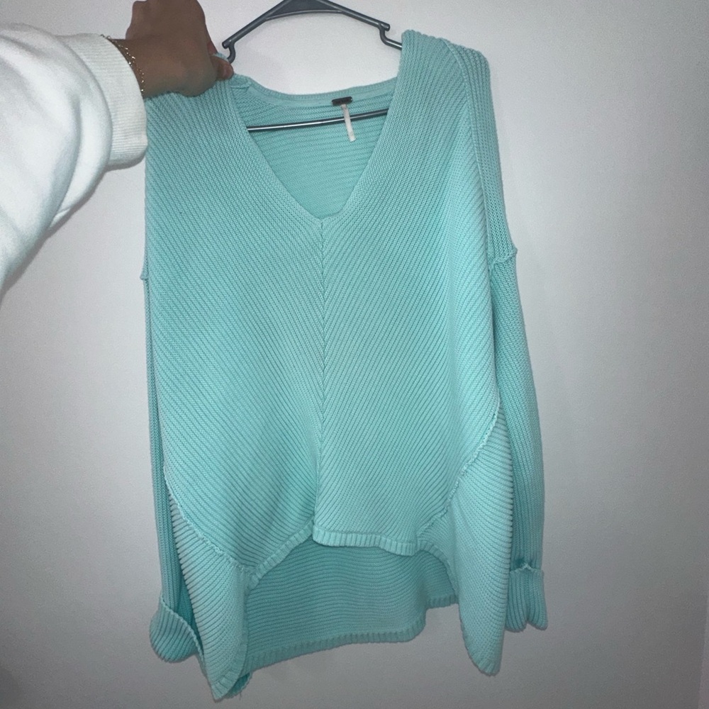 Cute blue/green free people sweater